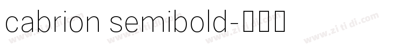 cabrion semibold字体转换
